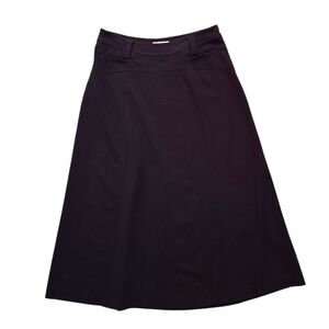 Christopher & Banks Black Midi A-Line Skirt 6 Small Classic Timeless